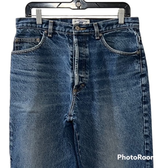 American Eagle Outfitters Dungarees Mens Buttonfly Blue Denim Jeans Size W33 L30 - Picture 1 of 12